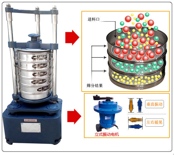 頂擊式振篩機原理圖